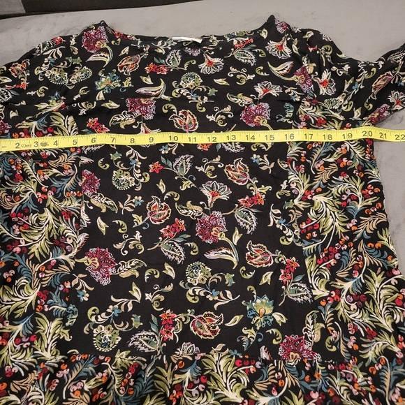 J.Jill Women's Floral Paisley Boho Tunic Top Size M - Picture 5 of 8